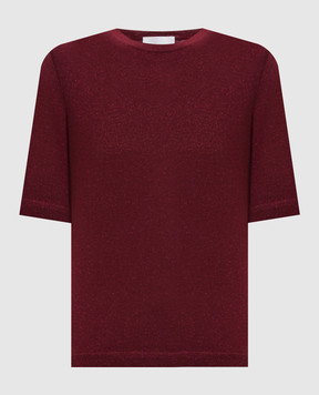 Allude Burgundy wool top with lurex 26564100