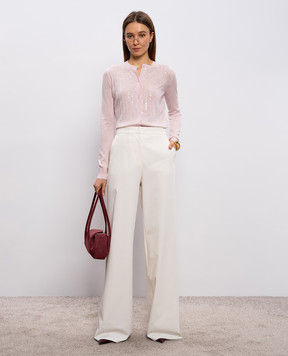 Max Mara White pants DENTICE MXMDENTICE