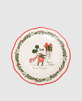 Disney White Mickey Mouse Ceramic Dinner Plate DN25336