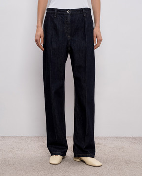 Jil Sander Blue jeans with logo patch J02KA0374J45324