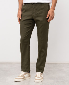 Stefano Ricci Khaki linen pants M1T610005BLCTL1U