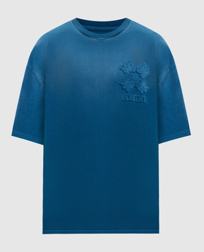 AMIRI Blue T-shirt with logo and emblem AMTOJR1029