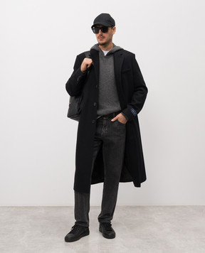 Sporty & Rich Black coat with wool OW04962326BA01