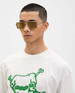 Palm Angels Gold mirrored sunglasses PA2003767659