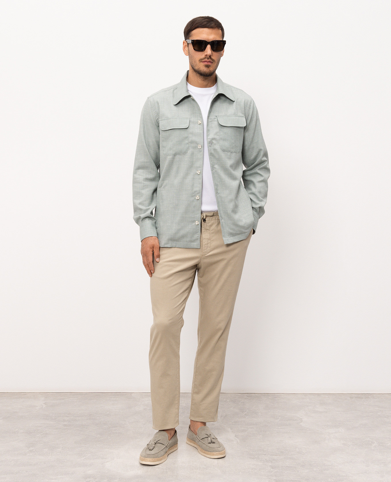 Beige linen pants Florentino 2