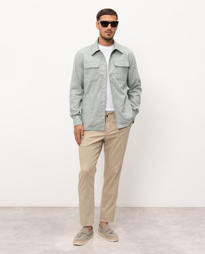 Florentino Beige linen pants 126575613724