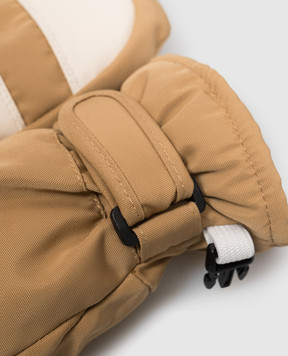 Yves Salomon Enfant Children's brown combination gloves 23WEA010XXM20W