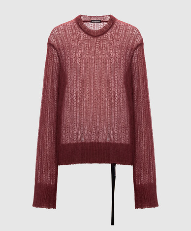 Burgundy wool and silk sweater