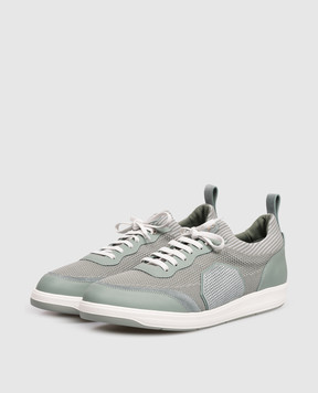 Stefano Ricci Green combination sneakers with monogram UZ34E6674TWYSDP