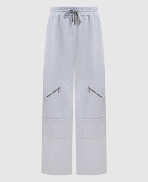 Off-White Bookish Big grey melange cargo pants 2CH026S26FLE001
