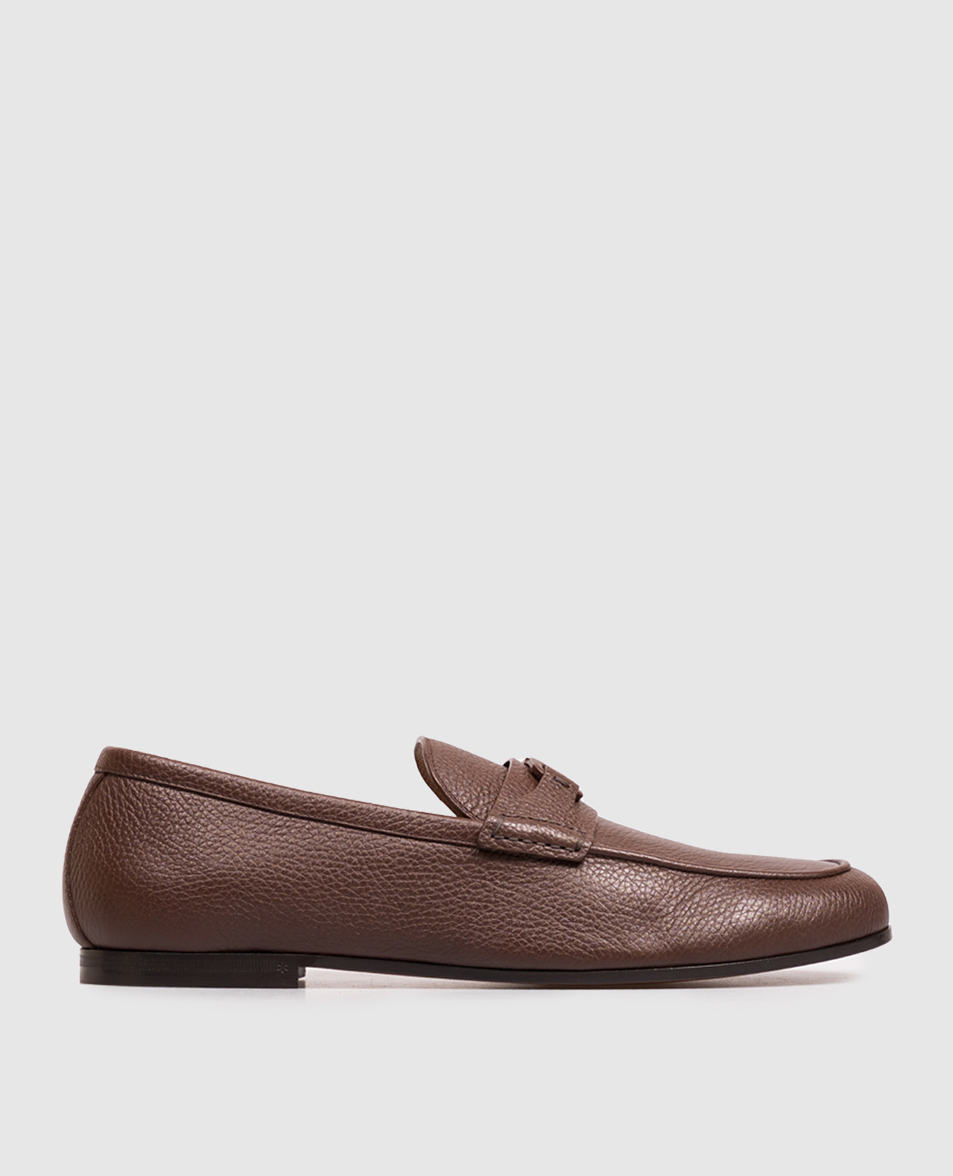VLogo brown deerskin loafers