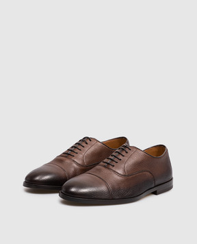 Doucal's Brown leather oxfords DU3593STREUF054