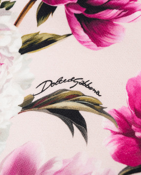 Dolce&Gabbana Children's pink floral print joggers L2JPIOG7QWQ