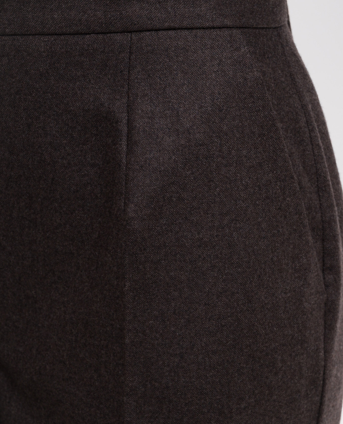 Brown wool and cashmere flared pants Kiton 5