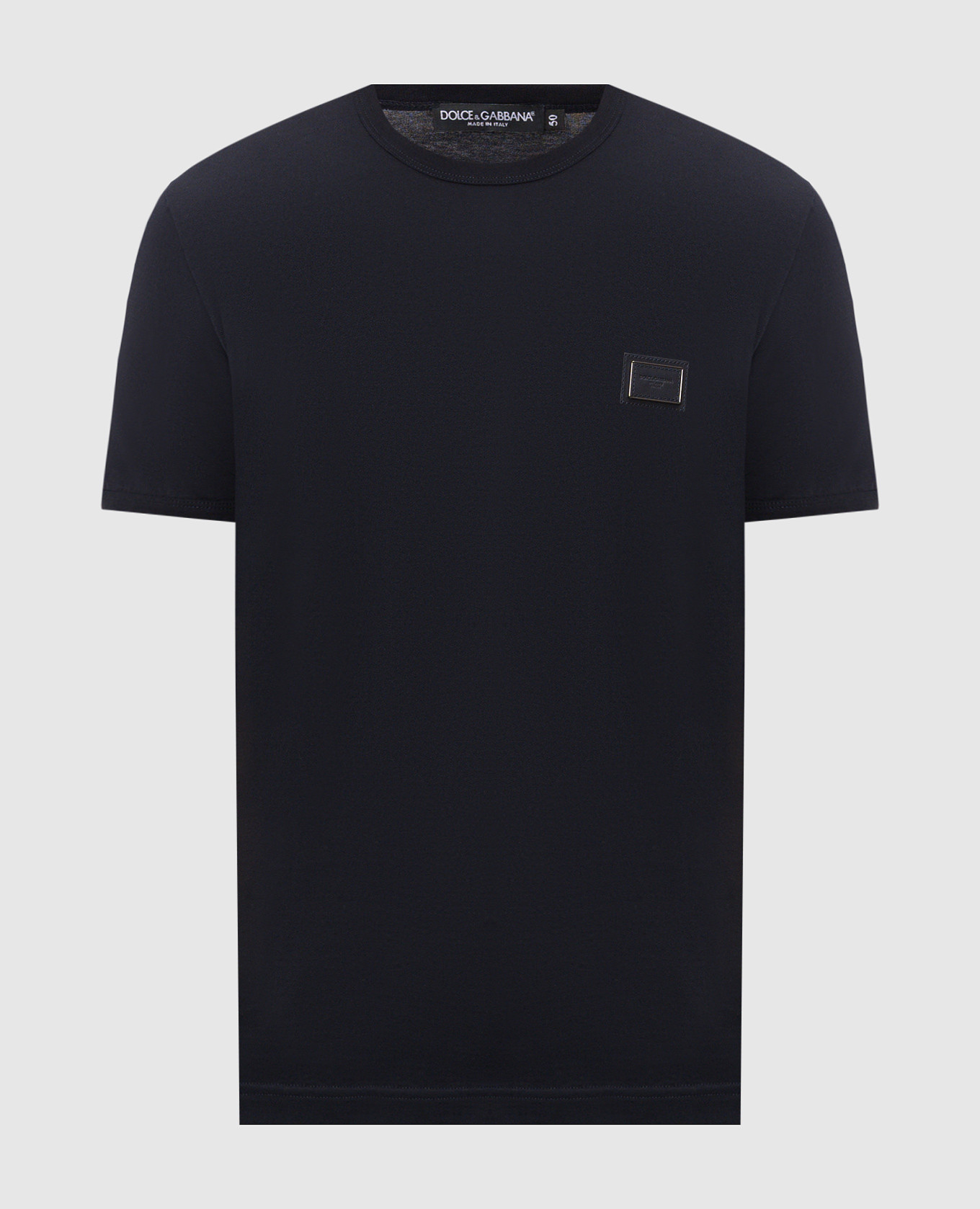 Blue T-shirt with textured patch