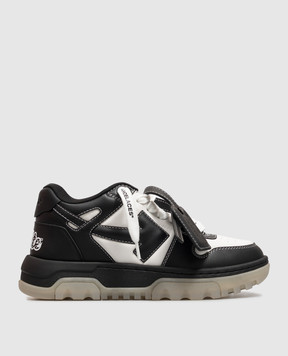 Off-White Out Of Office Chunky Varsity Black Leather Sneakers OF05742001