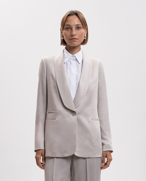 Peserico Beige jacket with brand patch A0124301819