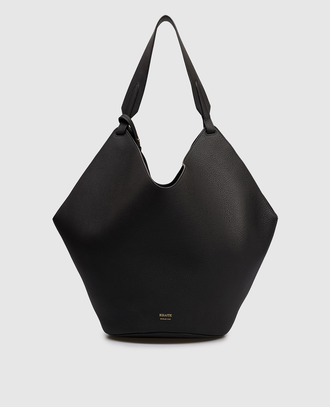 

Black leather bucket bag Lotus Khaite