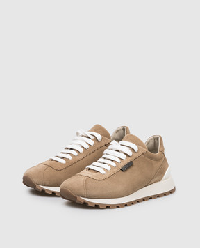 Brunello Cucinelli Brown suede sneakers MZSFG2110