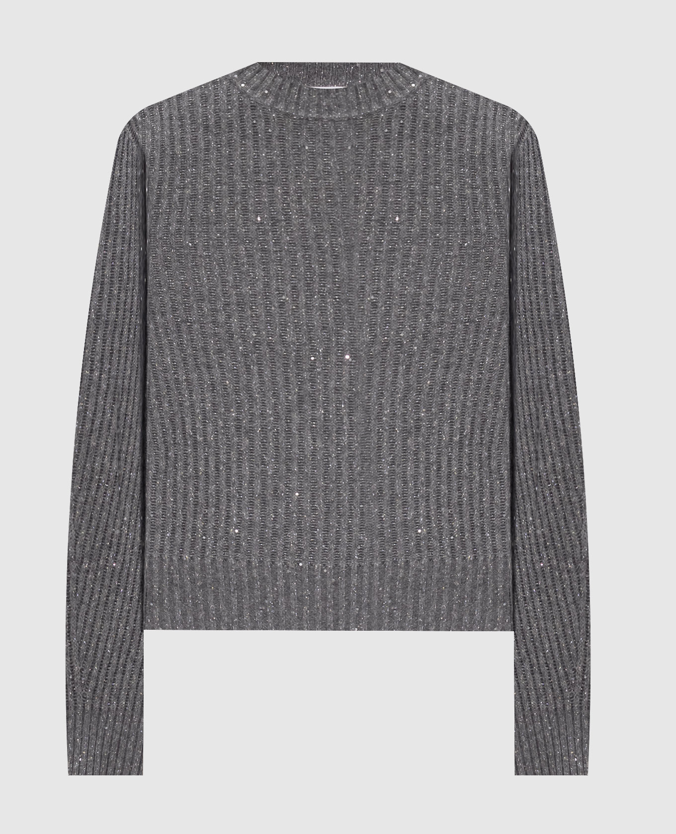 Gray cashmere and wool sweater