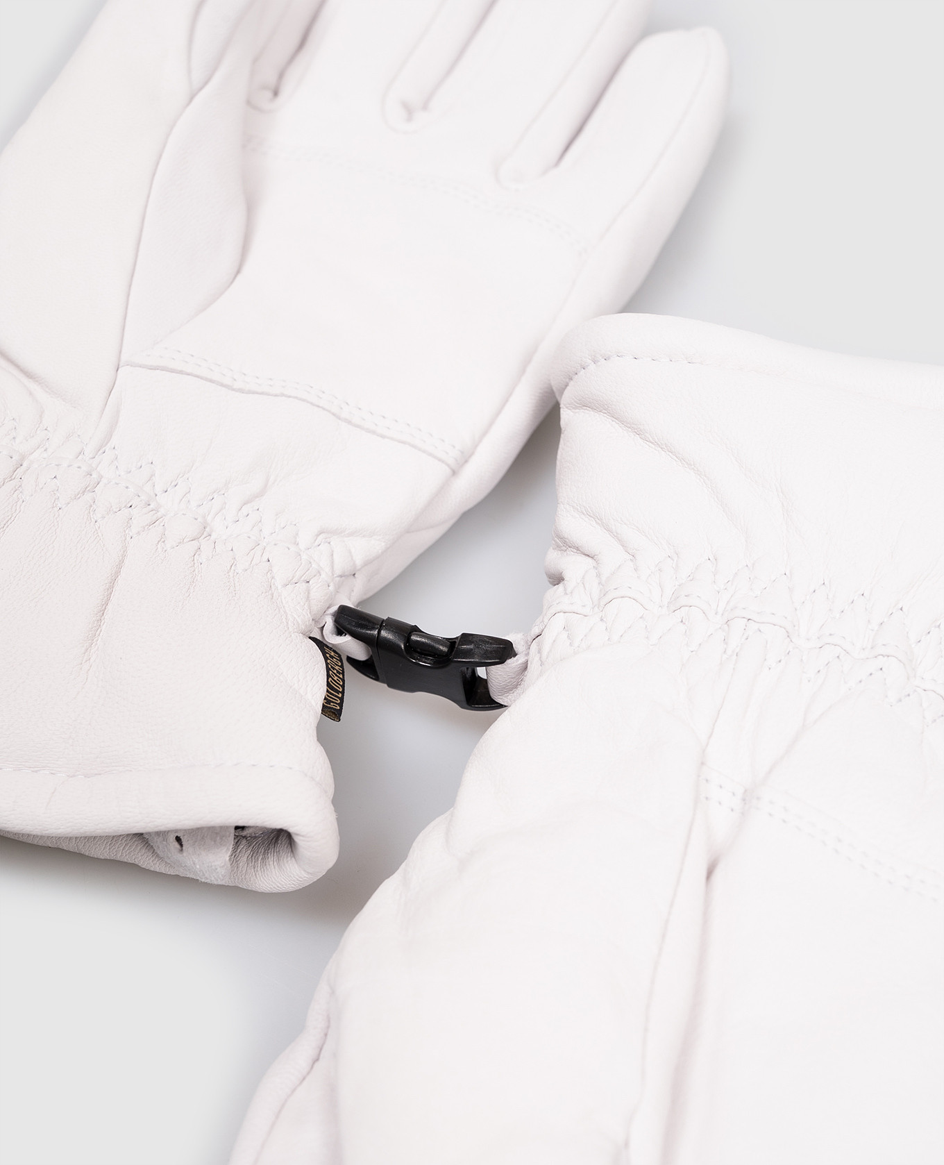 

FREEZE white leather ski gloves Goldbergh
