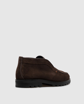 Santoni Brown suede deserts on fur MGDC17823NEOASEY