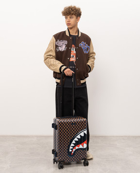 Sprayground SHARKS IN PARIS GRIN & GRIND children's brown suitcase 910CL327NSZ