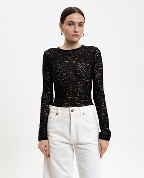 Gabriela Hearst Black Evander wool and cashmere top 3269025A004