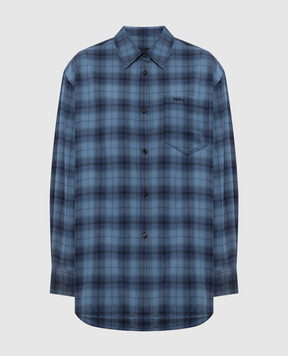 Juun.j Blue checkered shirt JW6964W04Q