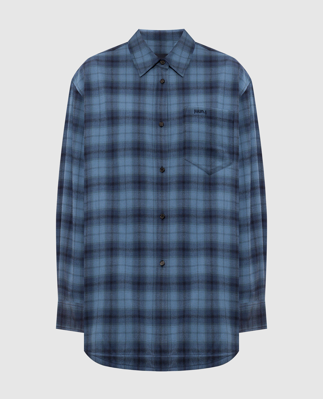 Blue checkered shirt Juun.j