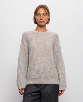 Peserico Gray alpaca wool sweater A99249F05G9100
