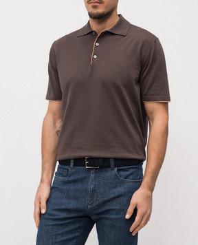 Canali Blue suede belt with logo KB0047750C