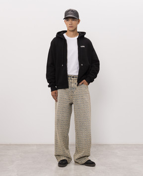 AMIRI Black sports jacket with logo print AM326JR022