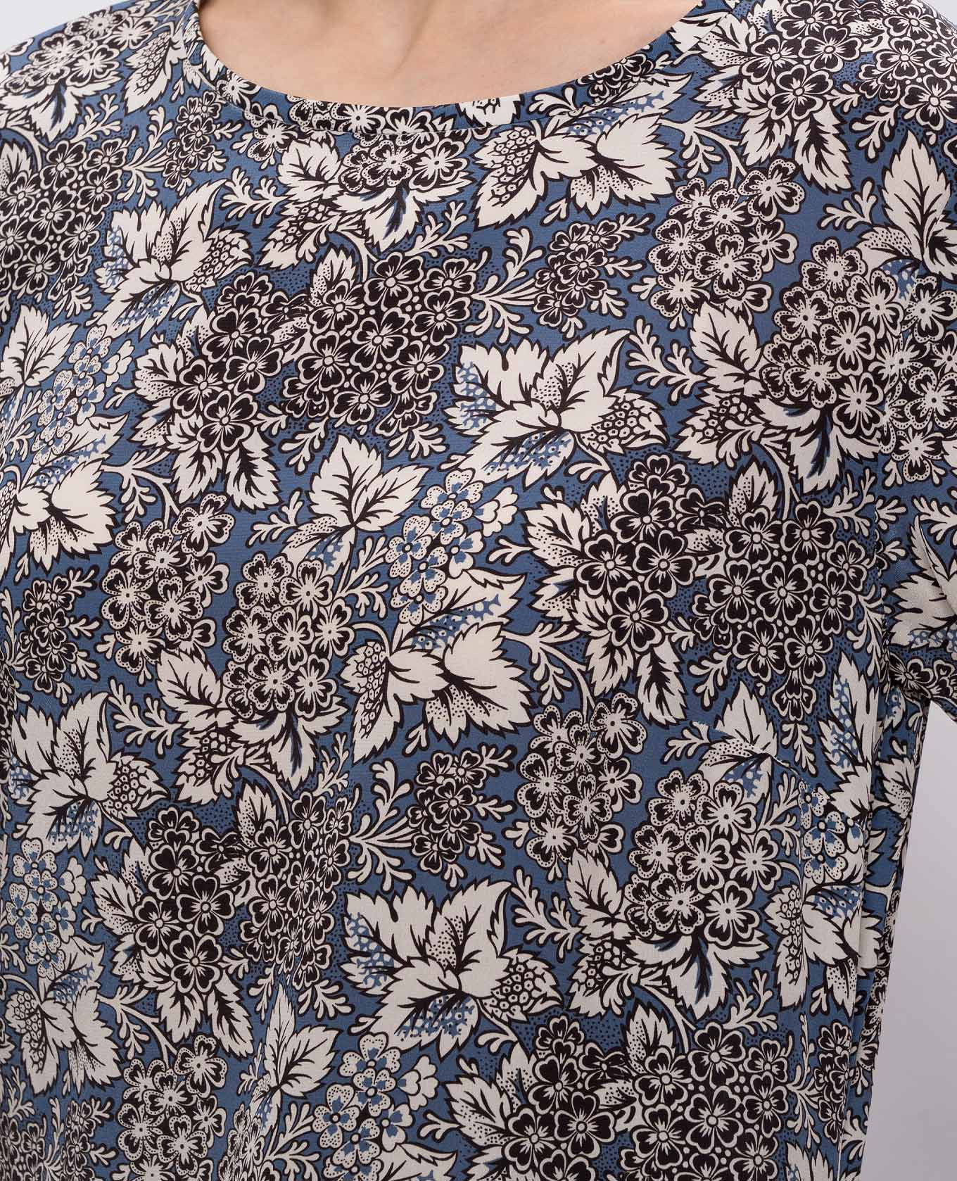 Blue silk midi dress CRESPO Max Mara Weekend 4