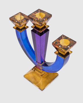 Les Ottomans Decorative crystal candlestick for three candles CRC05