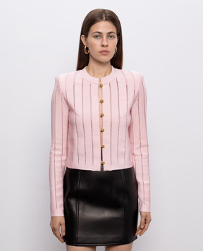 Balmain Pink Fléchage cardigan HF1KL459KK01