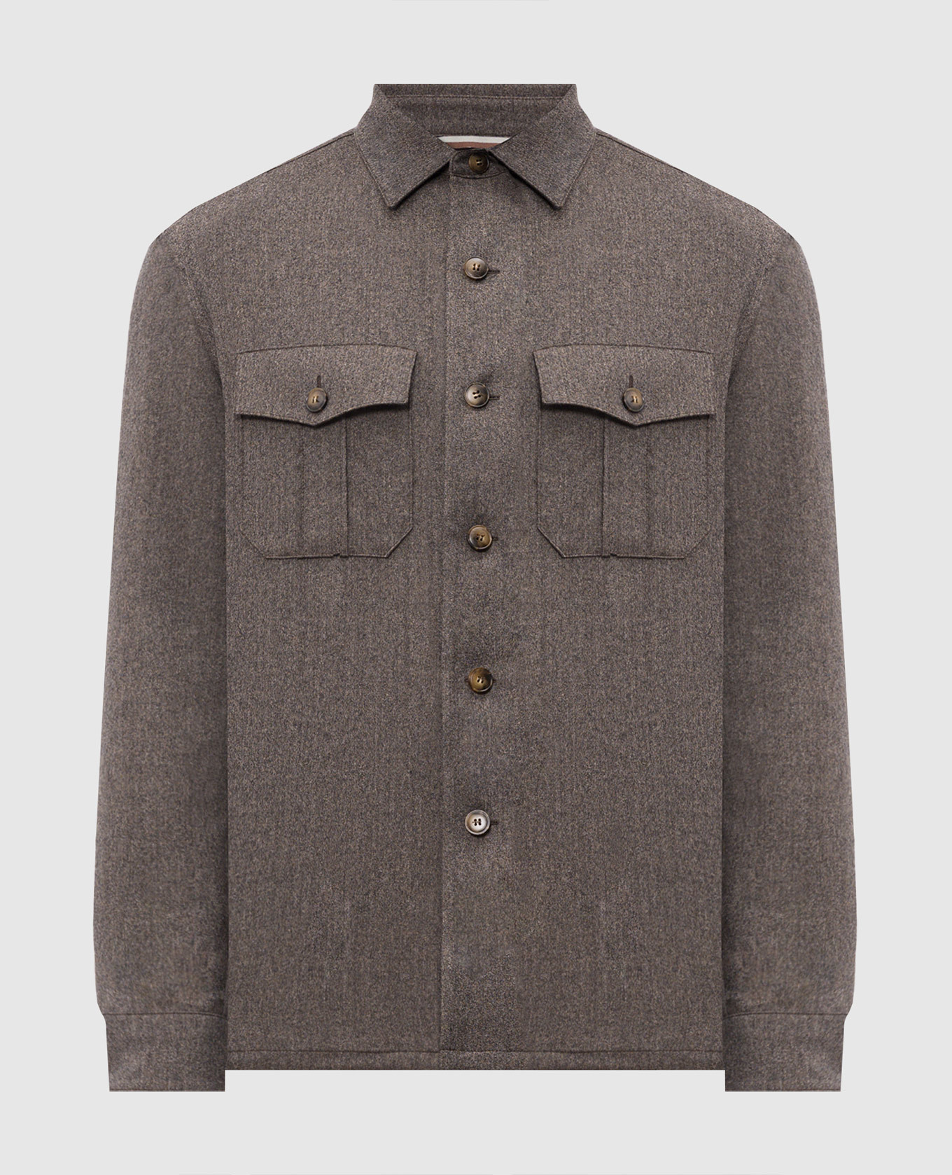 Brown wool shirt