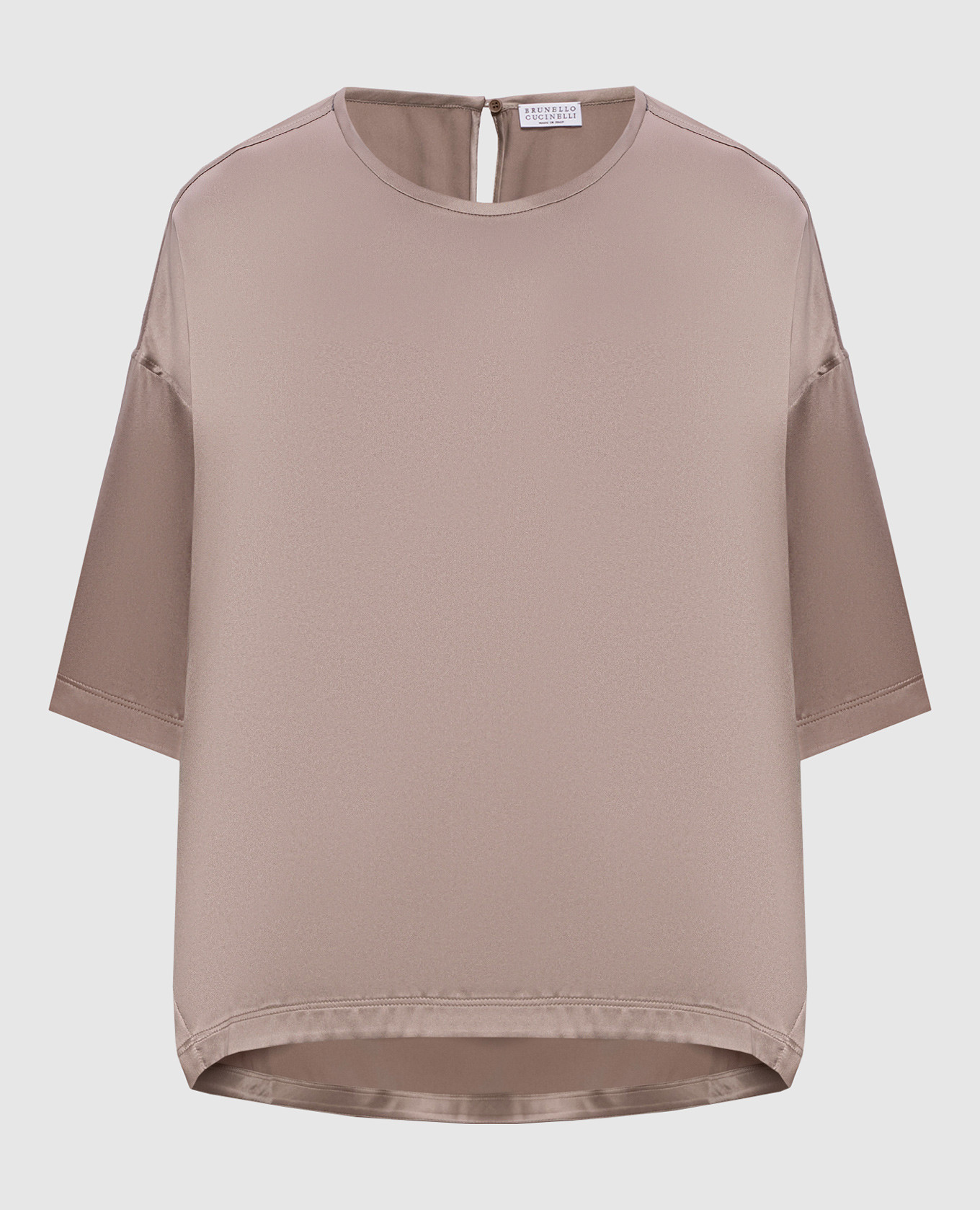 Beige silk blouse