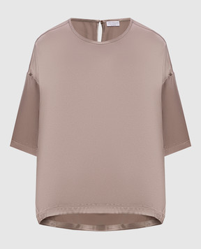 Brunello Cucinelli Beige silk blouse M0C59DZ310