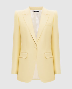 Tom Ford Yellow wool and silk jacket with accent shoulders GI3054FAX1666