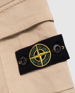Stone Island Children's beige joggers with logo K2S163100007S001214