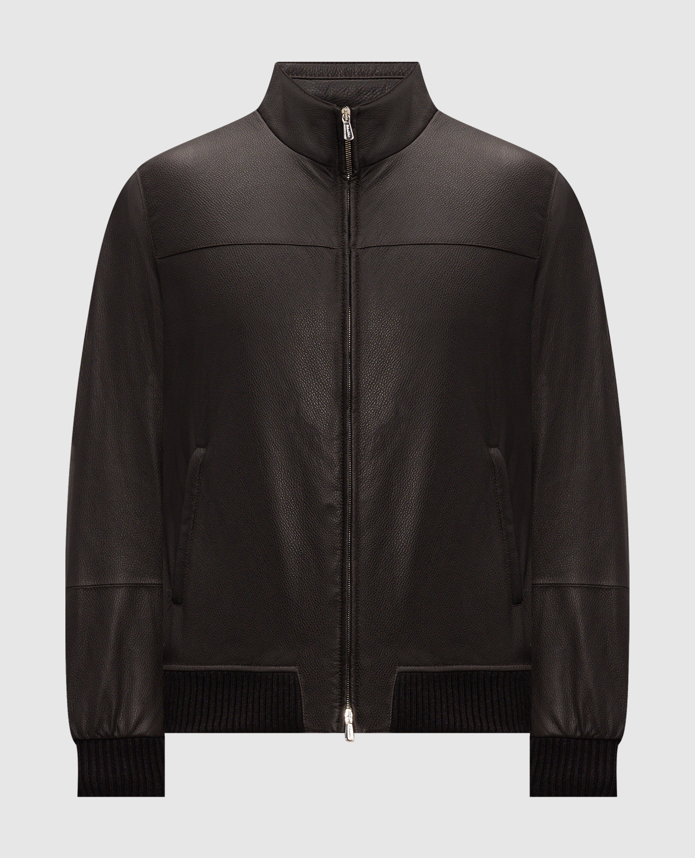 Brown leather jacket