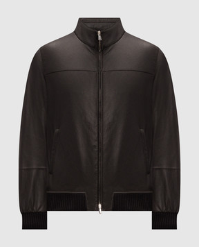 Enrico Mandelli Brown leather jacket 4T103B7409