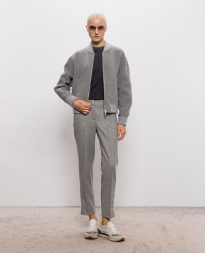 Peserico Gray wool pants P0471802581