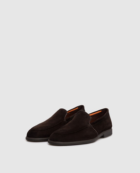 Santoni Brown suede loafers MGAR18829SMOSEAA