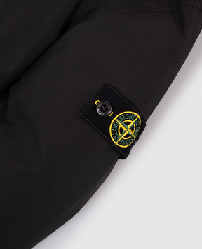 Stone Island Children's black down jacket with logo patch K2S164100002S0A2768