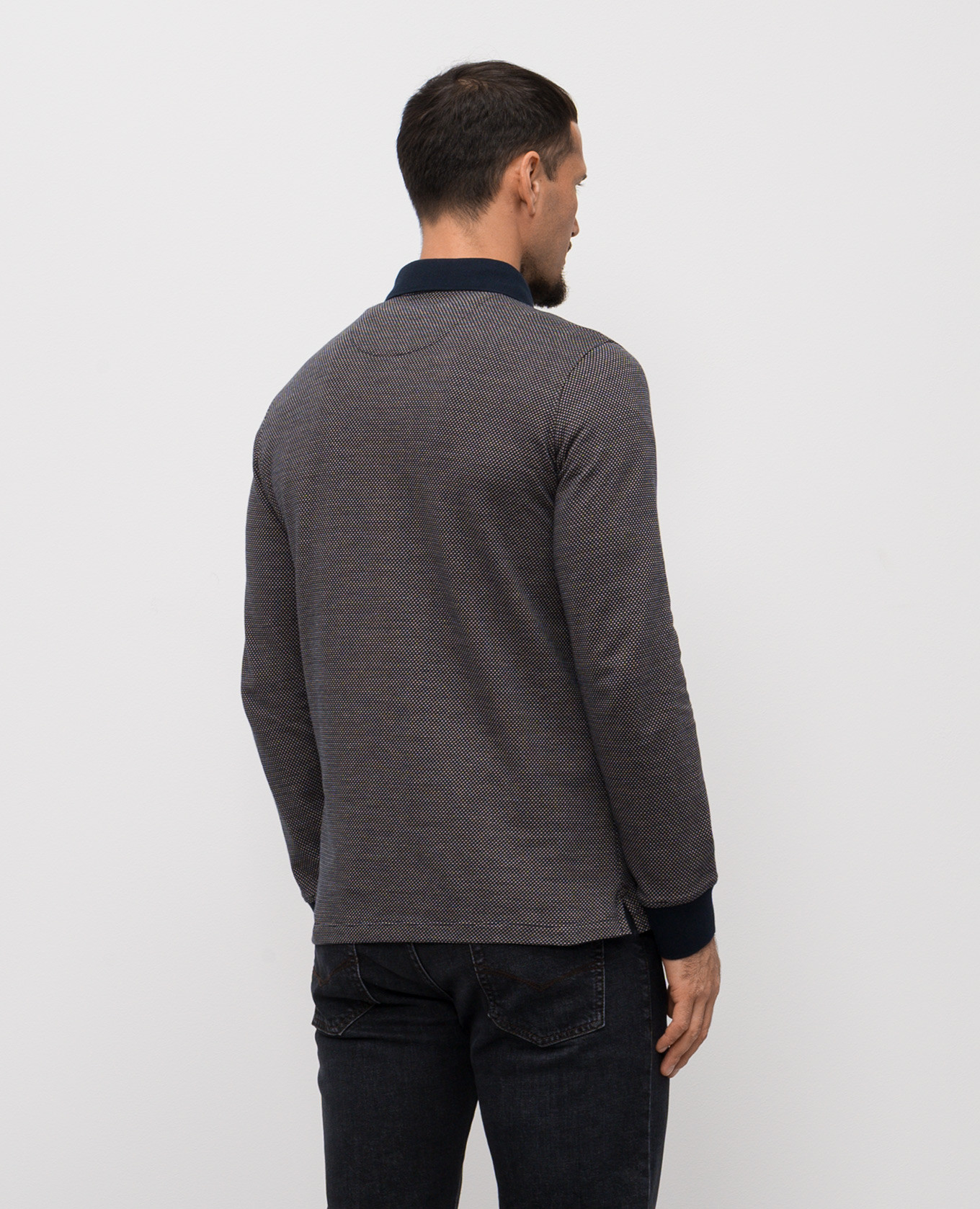 Blue polo shirt with pattern Florentino 4