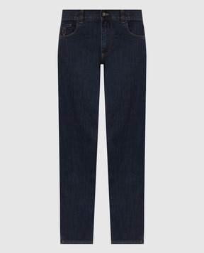 Canali Blue jeans with logo patch PD0001891719