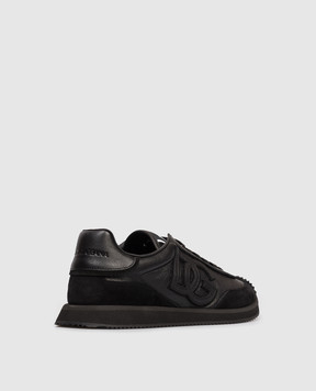 Dolce&Gabbana Black DG Cushion Leather Sneakers CS2288A0124