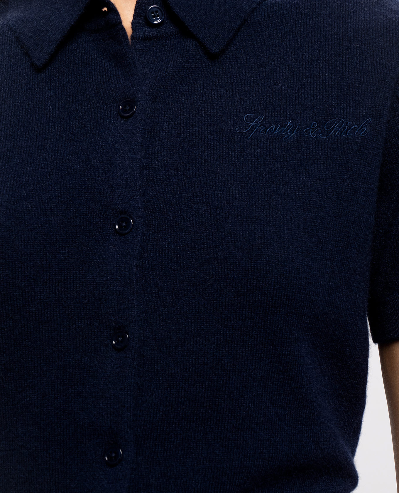 Jannie blue short-sleeved cardigan Sporty & Rich 5